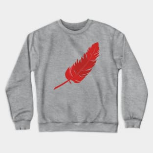 Red Parrot Feather Crewneck Sweatshirt